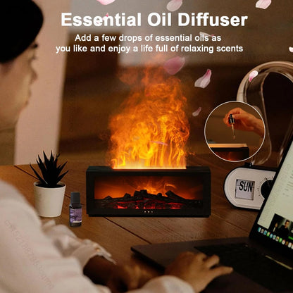 Aroma Humidifier Flame Essential Oil Diffuser